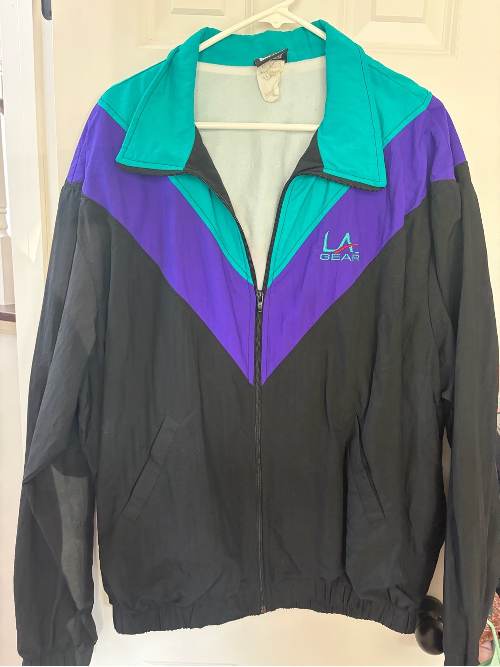 Vintage LA Gear 80's 90's Windbreaker Coat Jacket size XLHalloween Retro